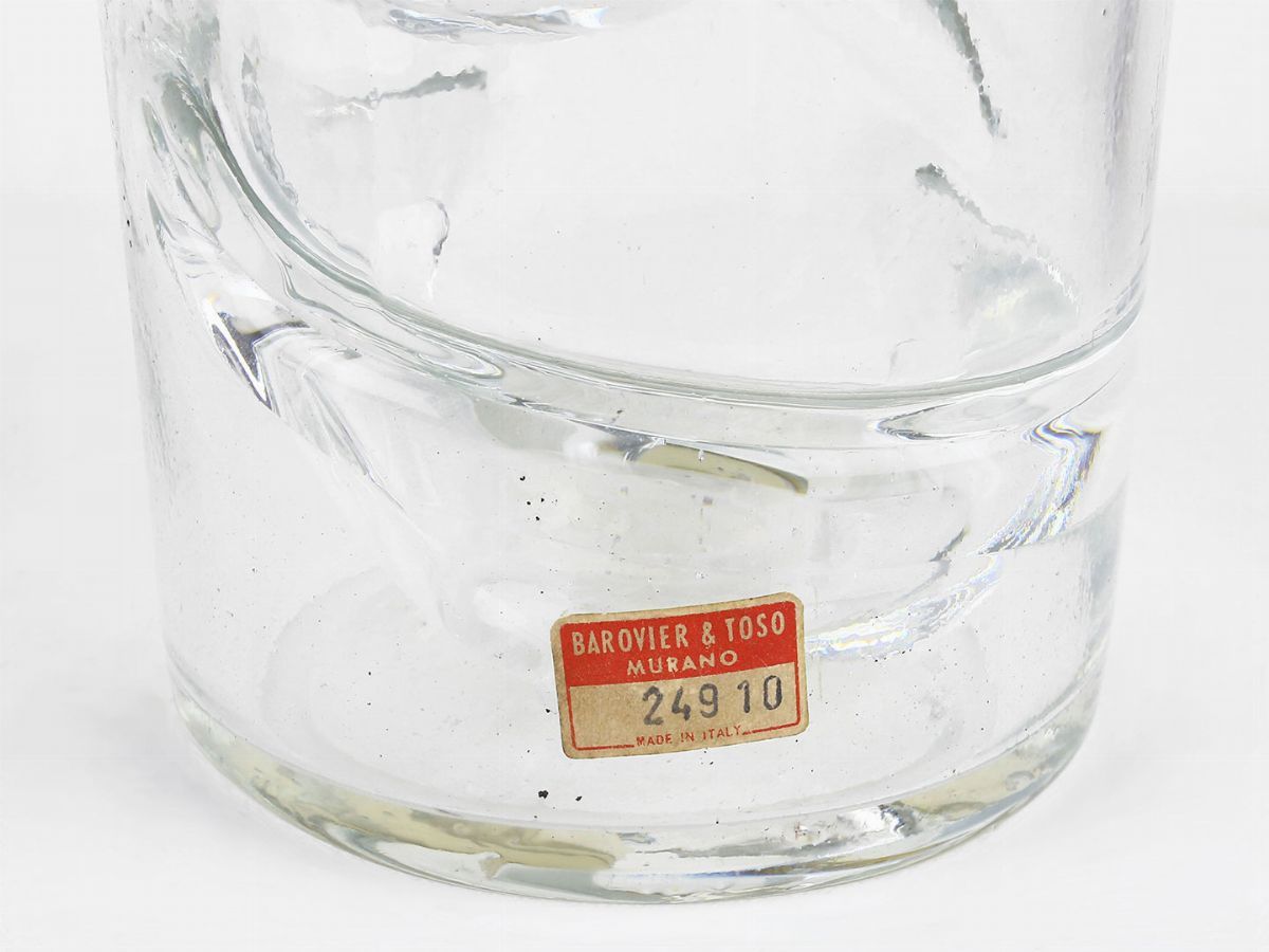 Vaso in Vetro Trasparente Barovier e Toso, Denominato "cartoccio"