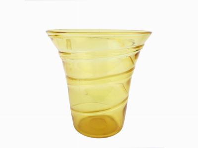 Vaso in Vetro Giallo Ocra