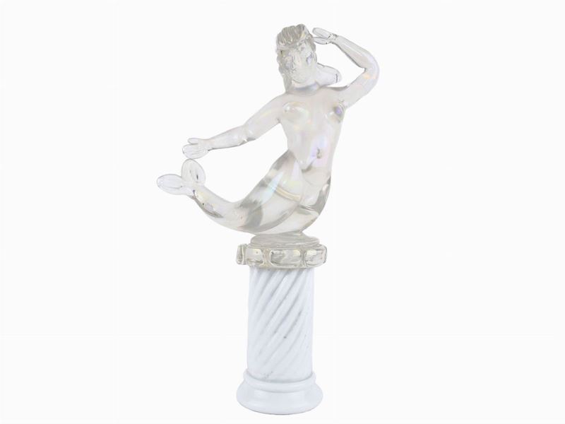 Figura di Sirena in Cristallo Iridato, Cenedese e C,