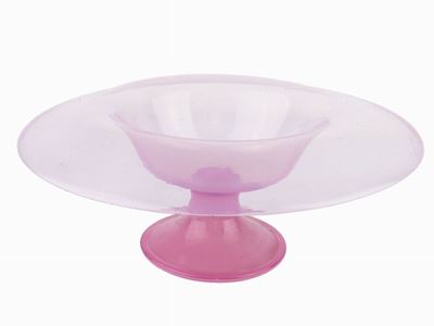 Alzata in Vetro Soffiato Rosa