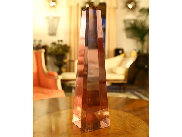 Obelisk in smoked glass