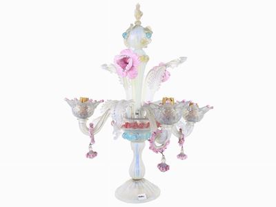 Flambeau in Vetro Soffiato di Murano