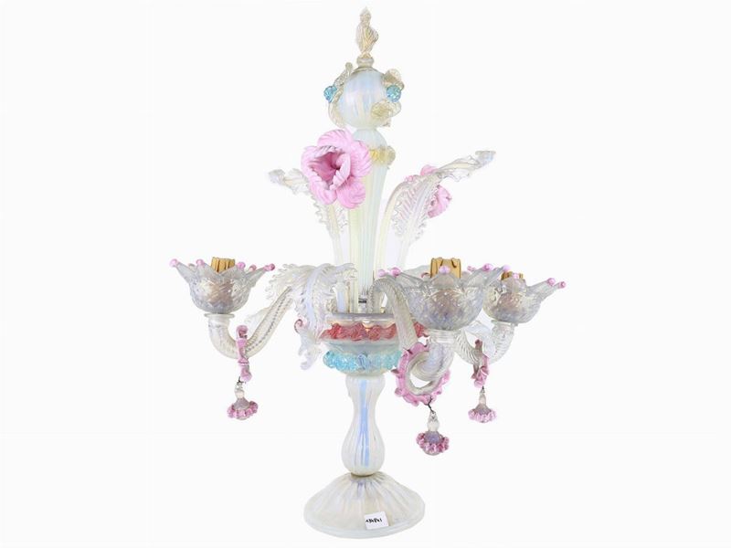 Flambeau in Vetro Soffiato di Murano