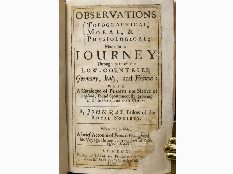 John Ray - Observations Topographical, Moral, & Physiological ...