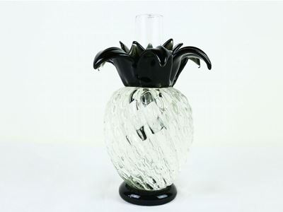 Candeleriere a Forma di Ananas in Vetro Diamante Spesso Trasparente