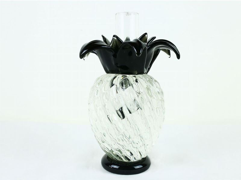 Candeleriere a Forma di Ananas in Vetro Diamante Spesso Trasparente