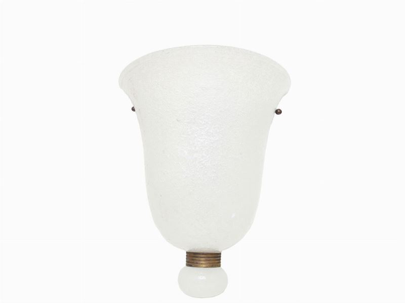 Coppia di Applique in Vetro Pulegoso