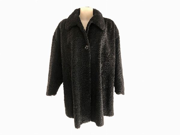 Black persian fur coat