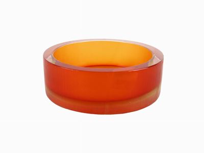 Posacenere in Vetro Battuto Arancio, Carlo Scarpa per Venini