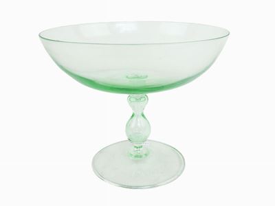 Alzata in Vetro Verde Acqua