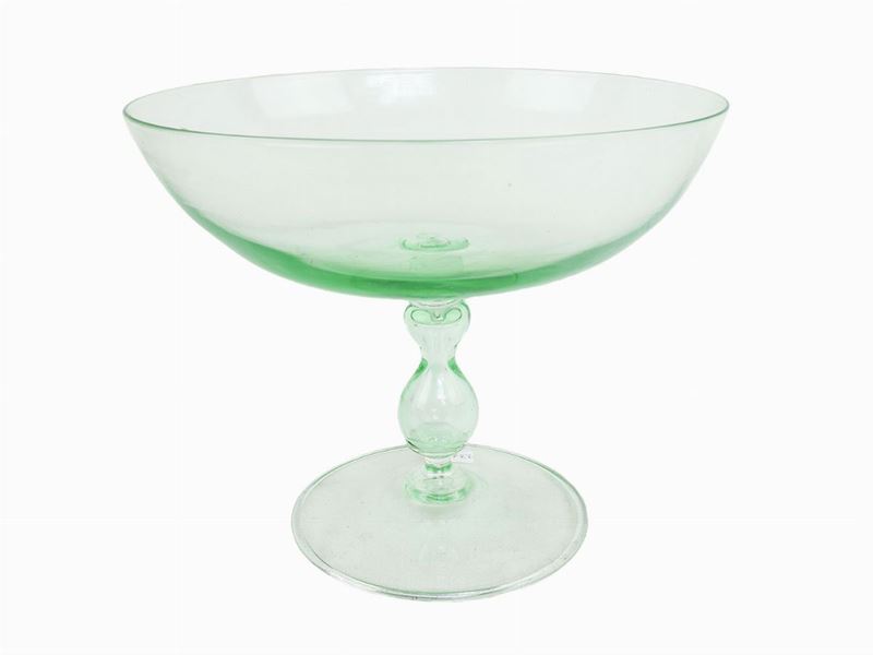 Alzata in Vetro Verde Acqua