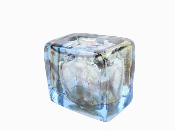 Parallelepiped in glass  (Murano, 1965)  - Auction The Muccia Breda Collection in Villa Donà -  Borbiago of Mira (Venice) - Maison Bibelot - Casa d'Aste Firenze - Milano