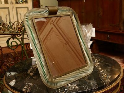 Grande Cornice Porta Ritratti in Vetro Soffiato di Murano