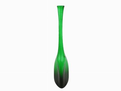 Bottiglia in Vetro Verde Scuro Lavorata All'acido