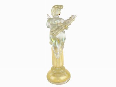 Figura di Putto Cenedese & C. in Cristallo Iridato