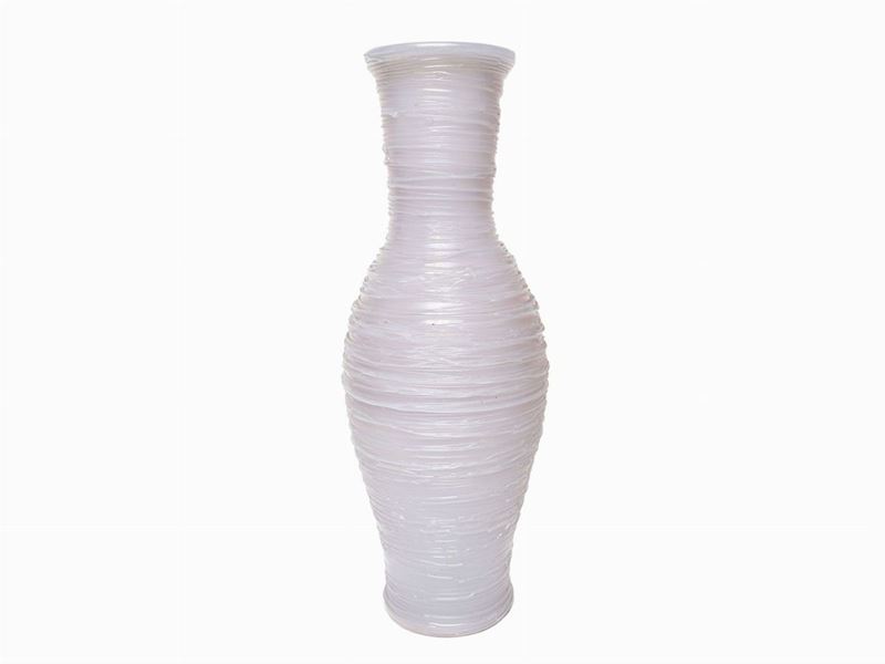 Vaso Cenedese in Vetro Grigio Perla Tendente al Viola