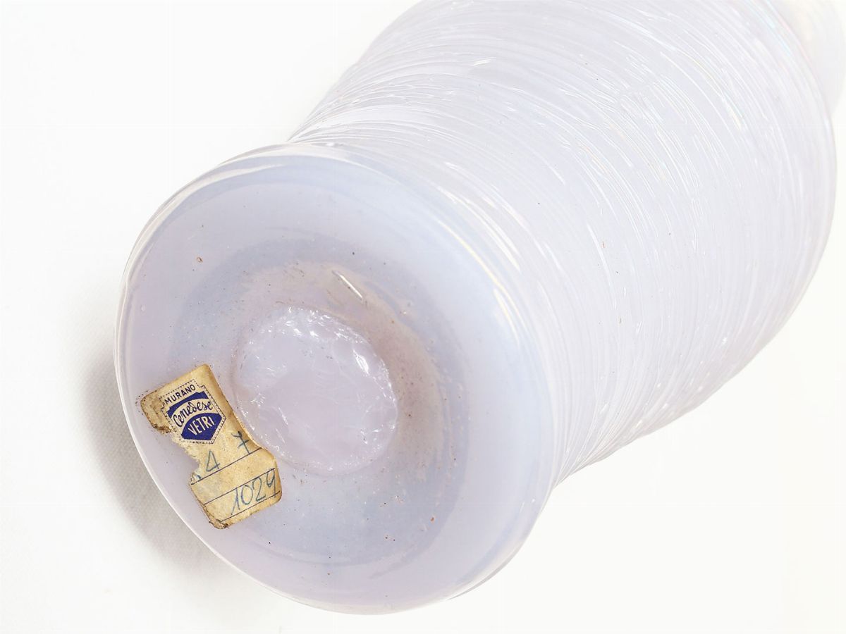 Vaso Cenedese in Vetro Grigio Perla Tendente al Viola