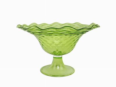 Alzata in Vetro Soffiato Verde
