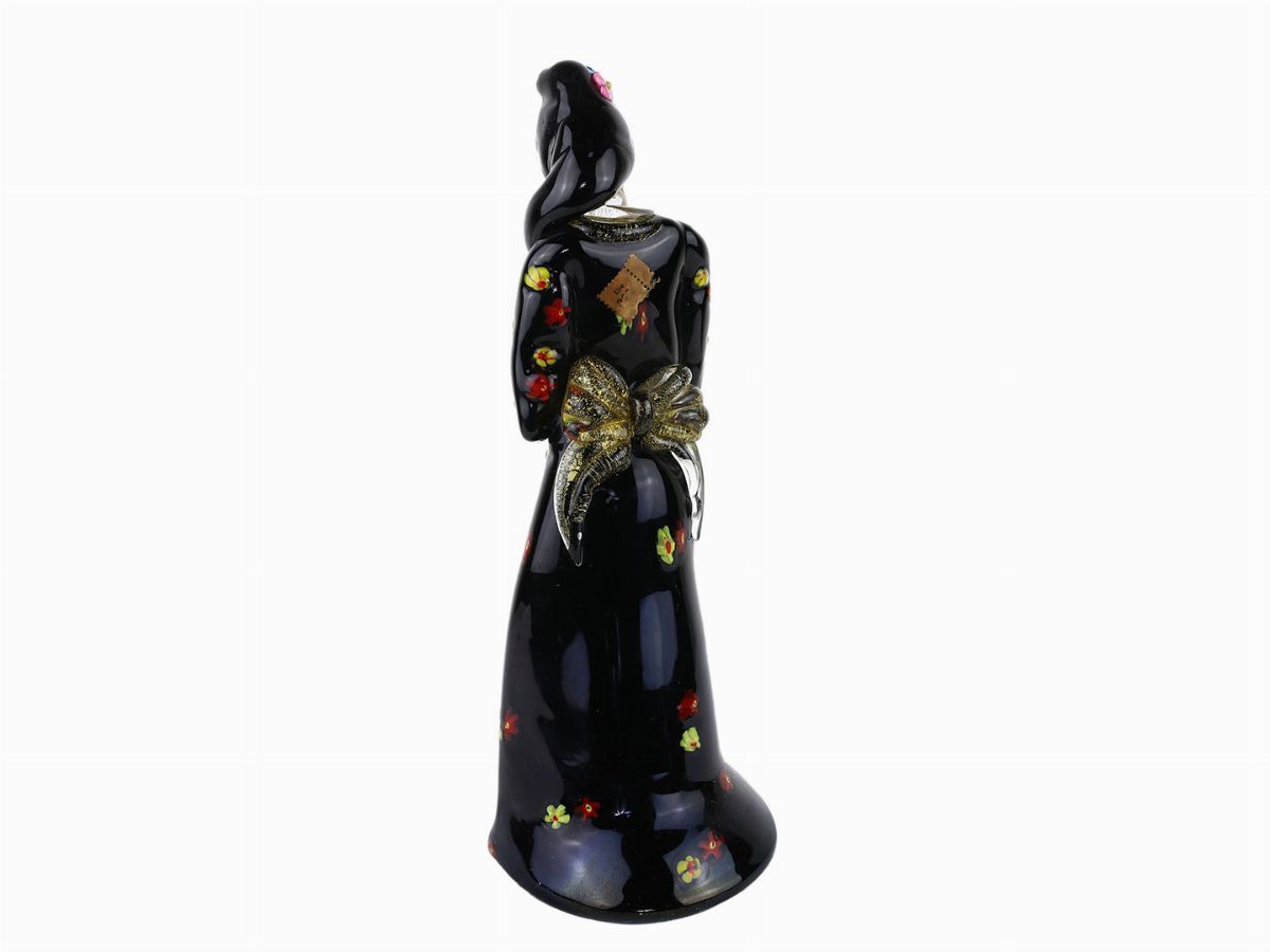 Figura di Geisha, Cenedese & C, in Cristallo Spruzzato D'oro