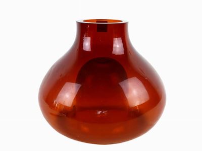 Vaso in Vetro Spesso Color Arancio