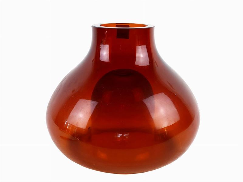 Vaso in Vetro Spesso Color Arancio