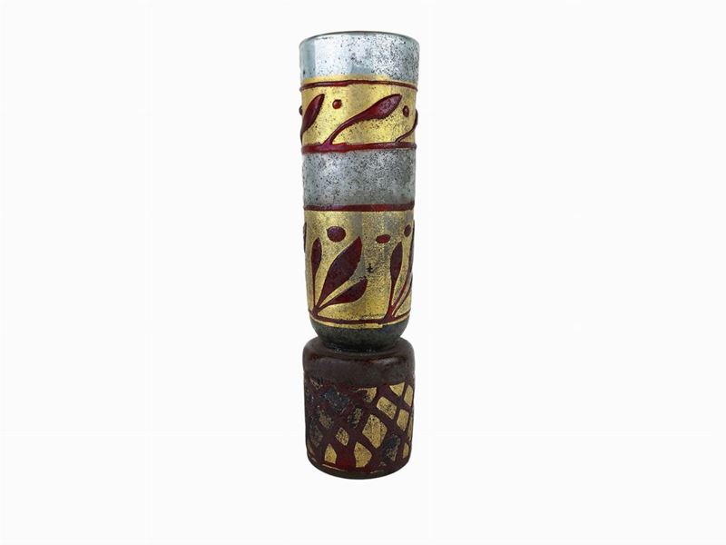 Vaso in Vetro Tipo Scavo Gino Cenedese