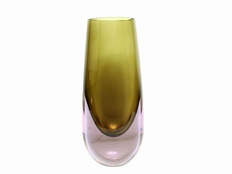 Vaso in Vetro Sommerso Flavio Poli per Seguso Vetri D'arte