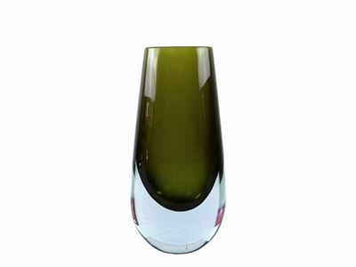 Vaso in Vetro Sommerso Flavio Poli per Seguso Vetri D'arte