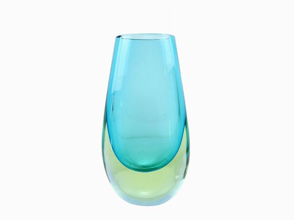 Submerged glass vase Flavio Poli for Seguso Vetri D'Arte  (Murano, 1960)  - Auction The Muccia Breda Collection in Villa Donà -  Borbiago of Mira (Venice) - Maison Bibelot - Casa d'Aste Firenze - Milano
