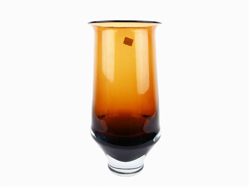 Vaso in Vetro Sommerso Cenedese Color Ambra
