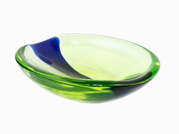 Cenedese centerpiece in light green glass