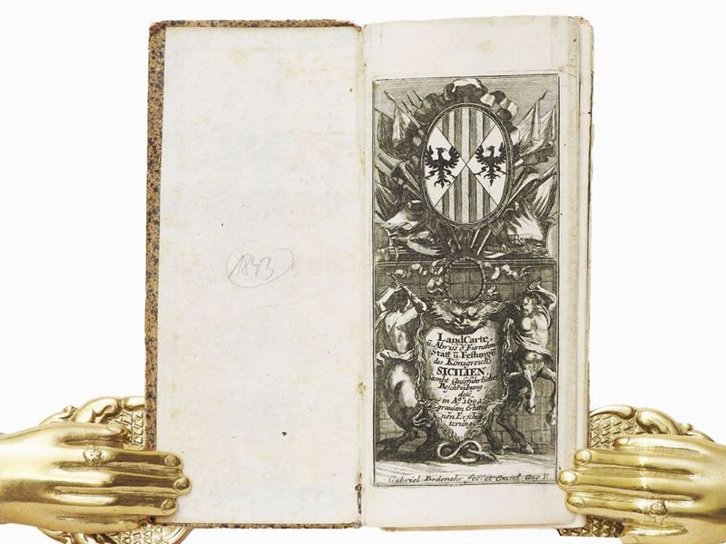 Gabriel Bodenehr - Land-carte Und Abriss D. Fürnehmsten Stätt Und Festungen Des Königreichs Sicil...