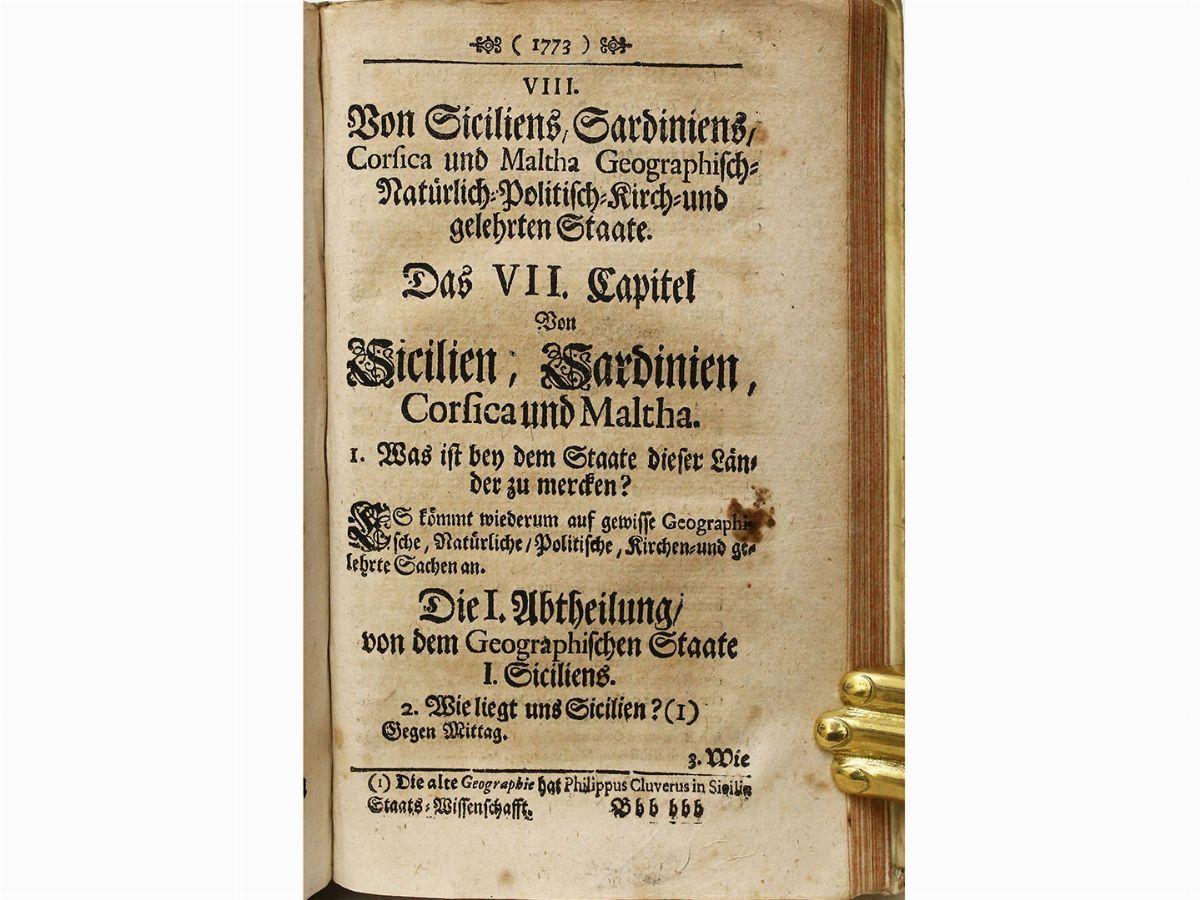 Christian Gottlob Pitschmann - Staats-wissenschafft Andrer Theil Von Italien, Sicilien, Sardinien...