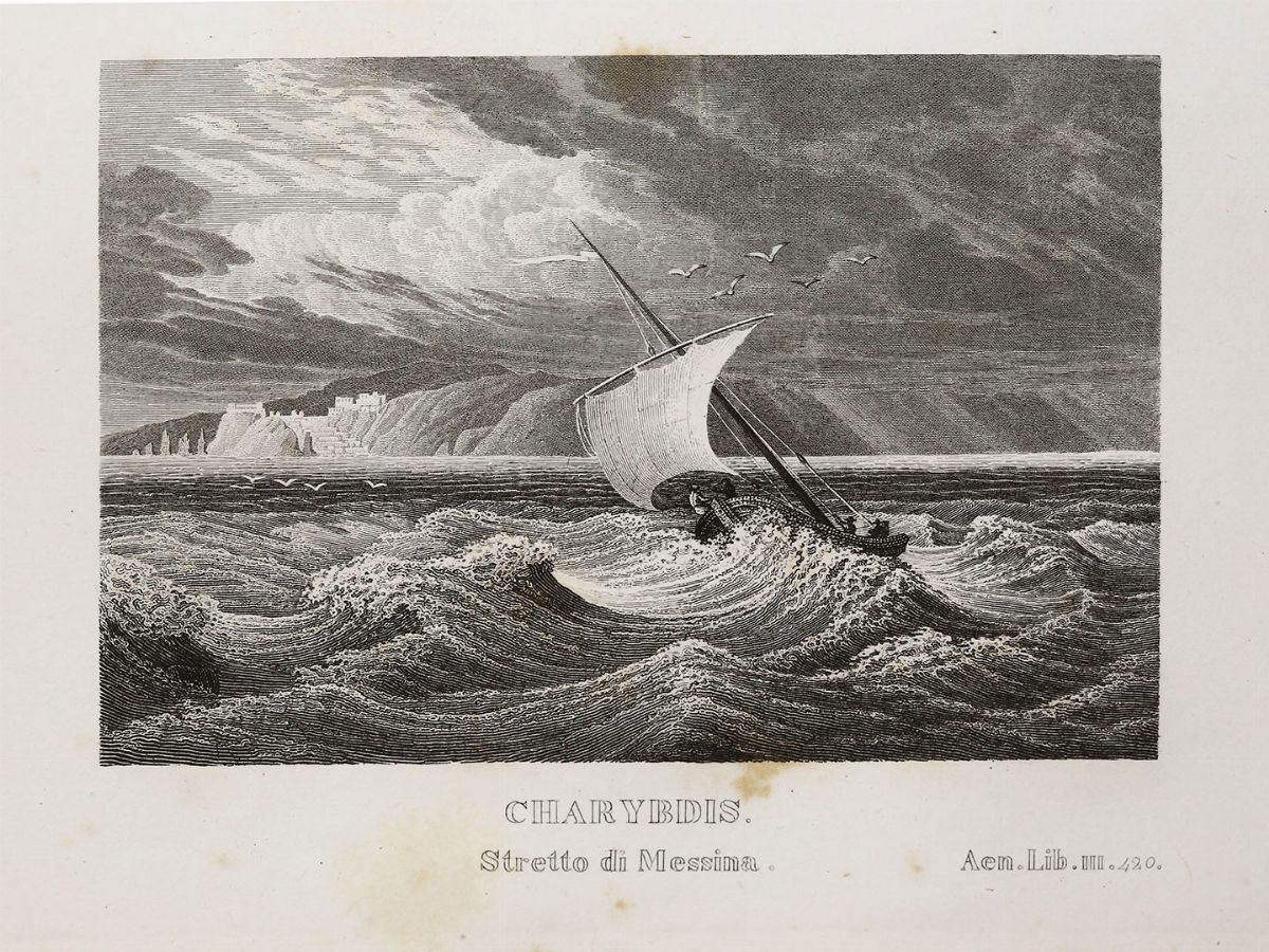 Carl Ludwig Frommel - Collection De 50 Gravures Tirées De L'eneide De Virgile
