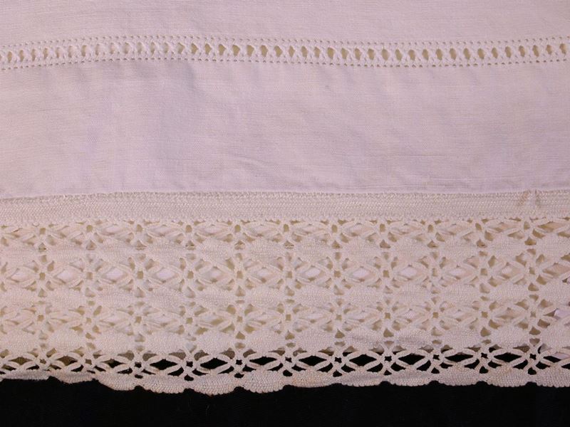Parure Matrimoniale in Lino Bianco