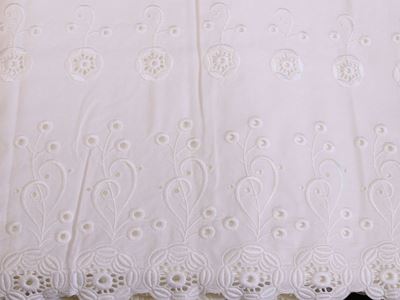 Parure Matrimoniale in Misto Lino Bianco Ricamato