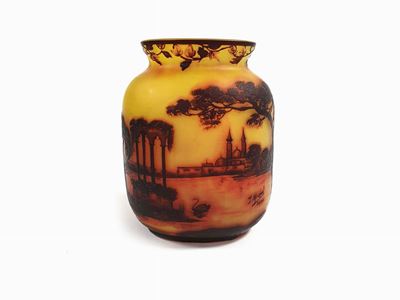 Vaso J.michel in Vetro a Cammeo