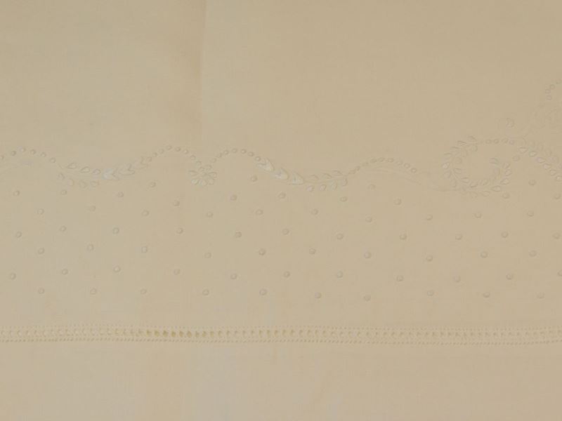 Parure Matrimoniale in Lino Bianco
