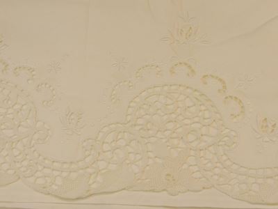 Parure Matrimoniale in Lino Bianco