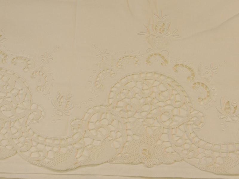 Parure Matrimoniale in Lino Bianco