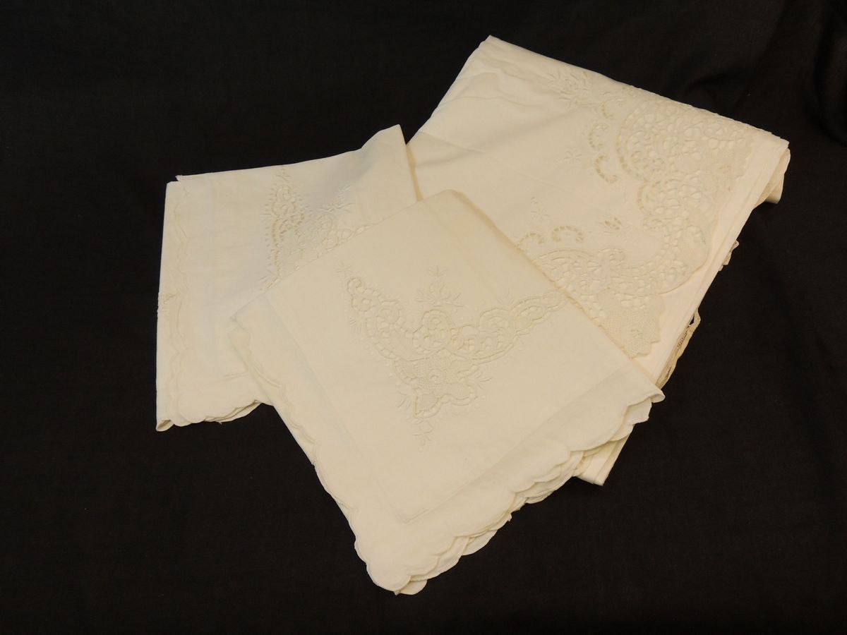 Parure Matrimoniale in Lino Bianco