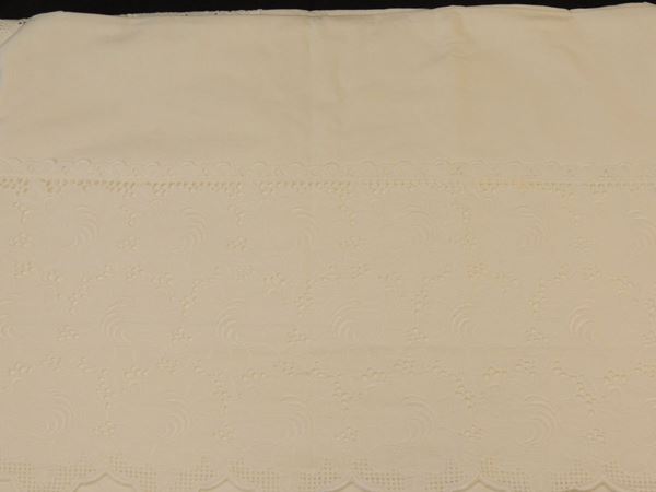 White linen double bed sheet set