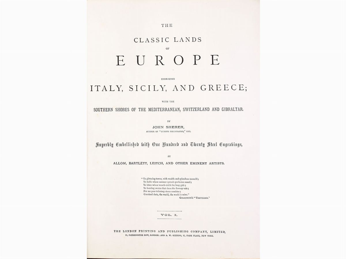 John Sherer - The Classic Lands Of Europe Embracing Italy, Sicily, And Greece ...