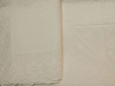 Parure Matrimoniale in Lino Bianco