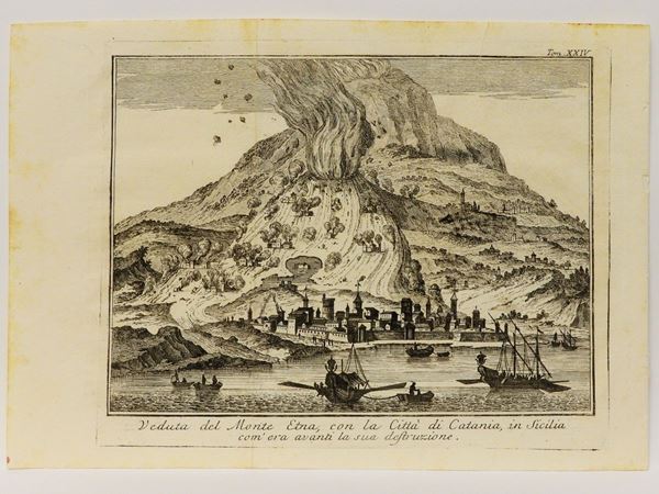 Thomas Salmon - Veduta del Monte Etna, con la sua città di Catania, in Sicilia...