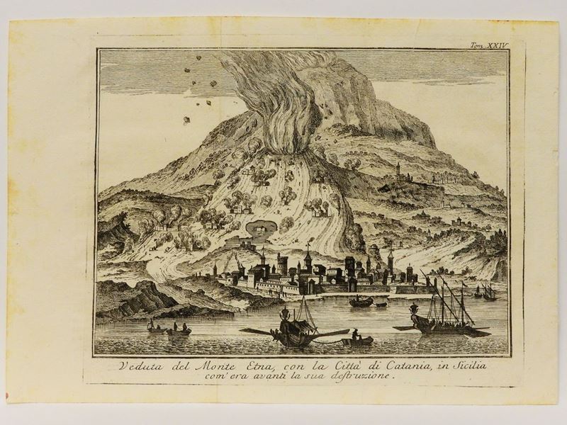 Thomas Salmon - Veduta del Monte Etna, con la Sua Città di Catania, in Sicilia...