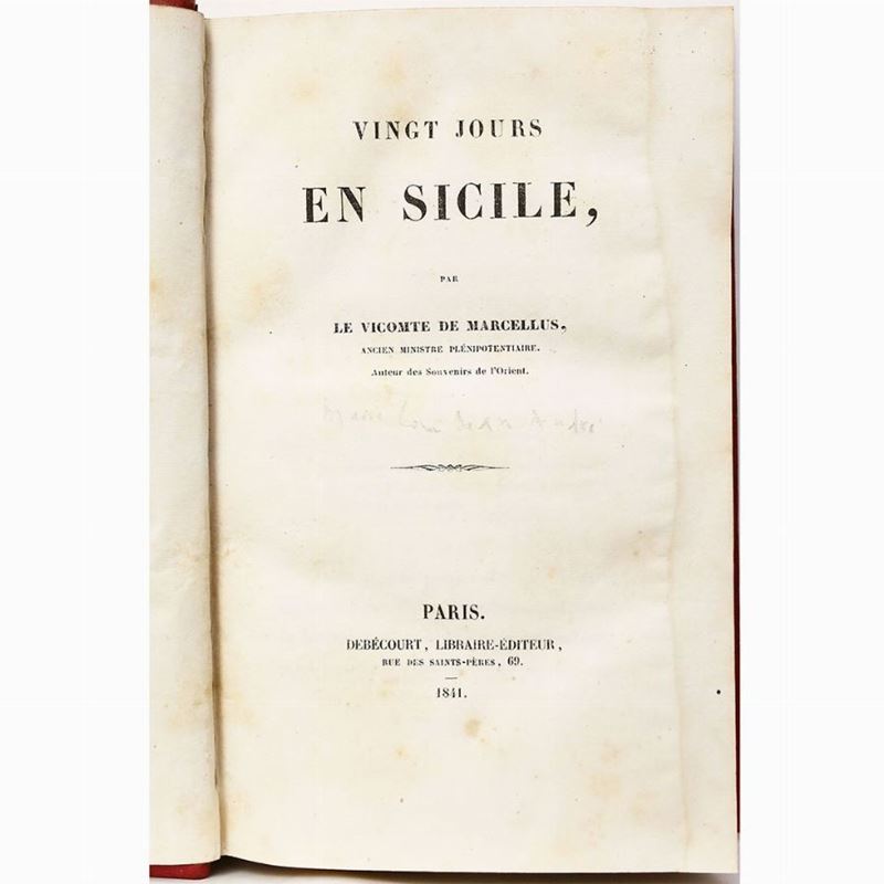 Marie Louis Jean André Charles Marcellus Comte De Demartin Du Tyra - Vingt Jours En Sicile
