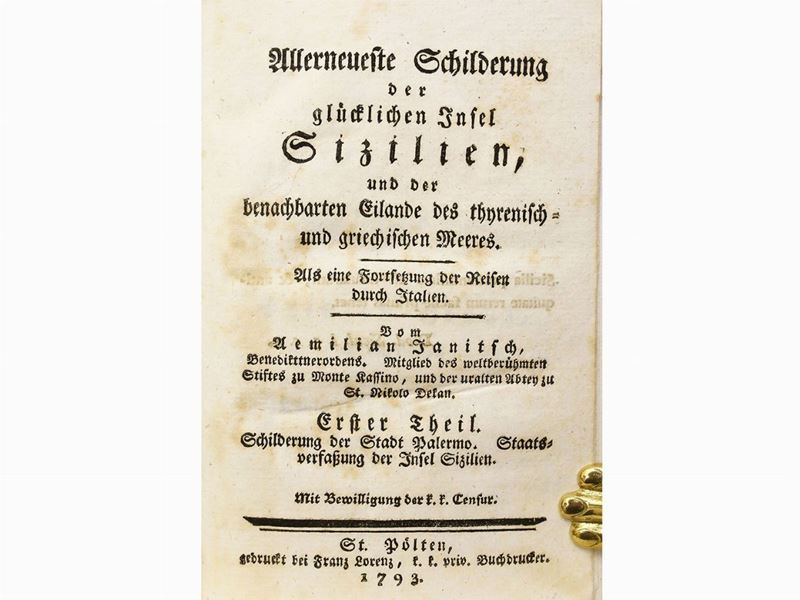 Aemilian Janitsch - Allerneueste Schilderung Der Glücklichen Insel Sizilien ...