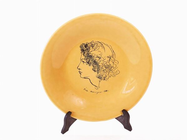A ceramic plate, Pietro Annigoni