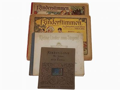 Lotto di Quattro Libri D'epoca di Musica per Bambini